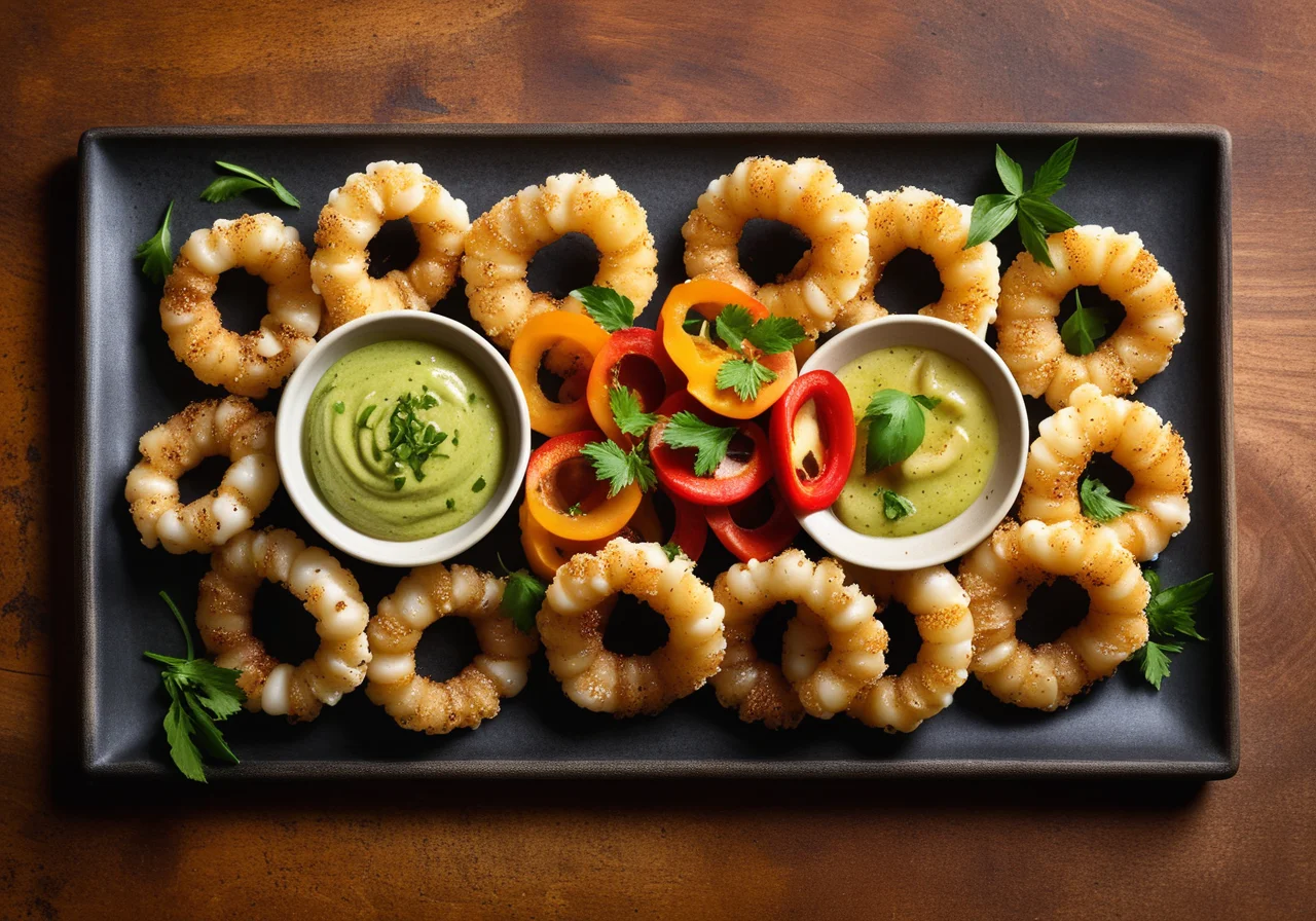 Calamari with Papaya Salsa and Lime