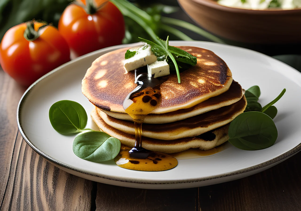 Feta‑Stuffed Pancakes