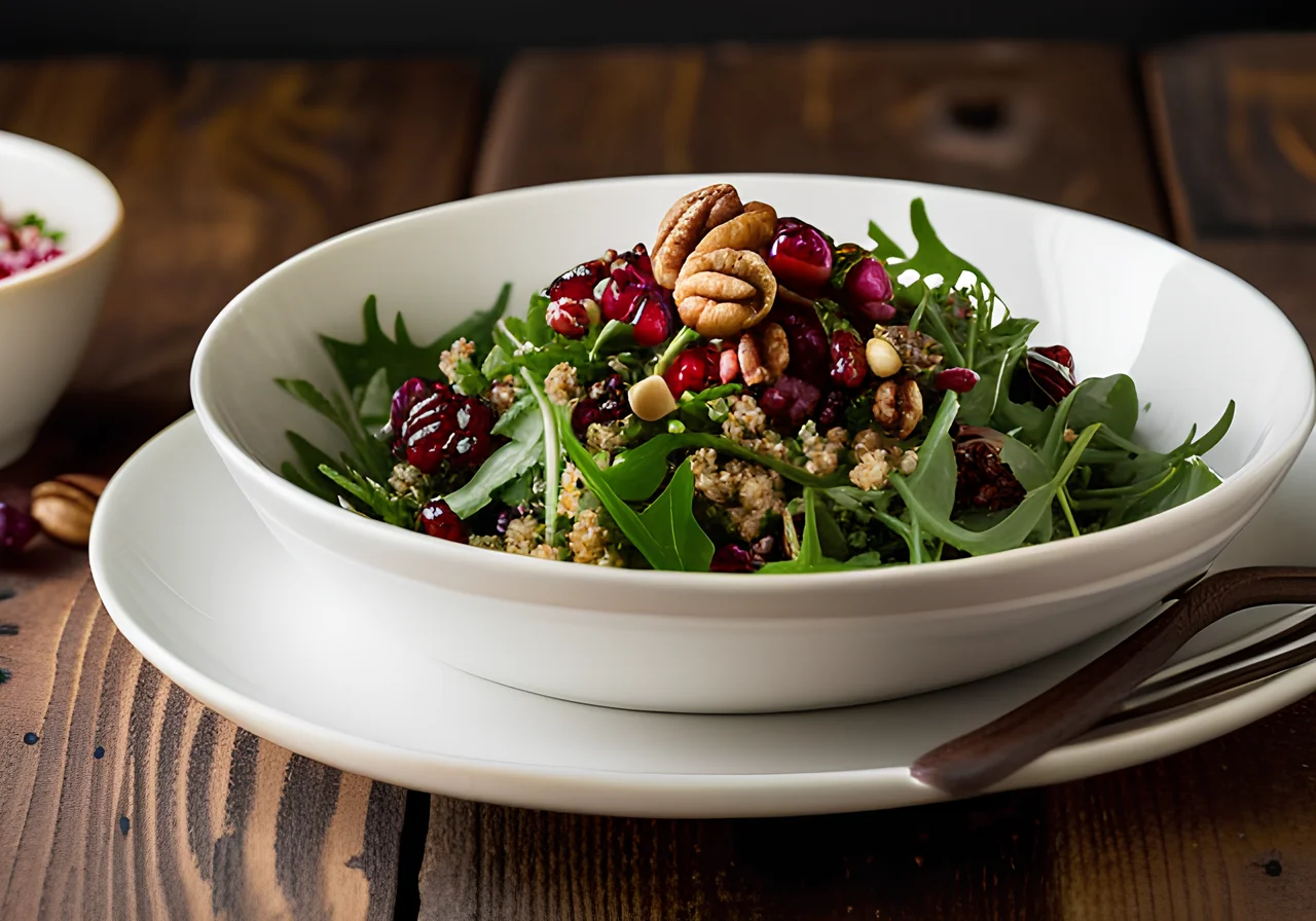 Quinoa Salad with Walnuts and Pomegranate