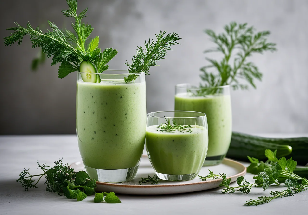 Cucumber Yogurt Smoothie with Kefir