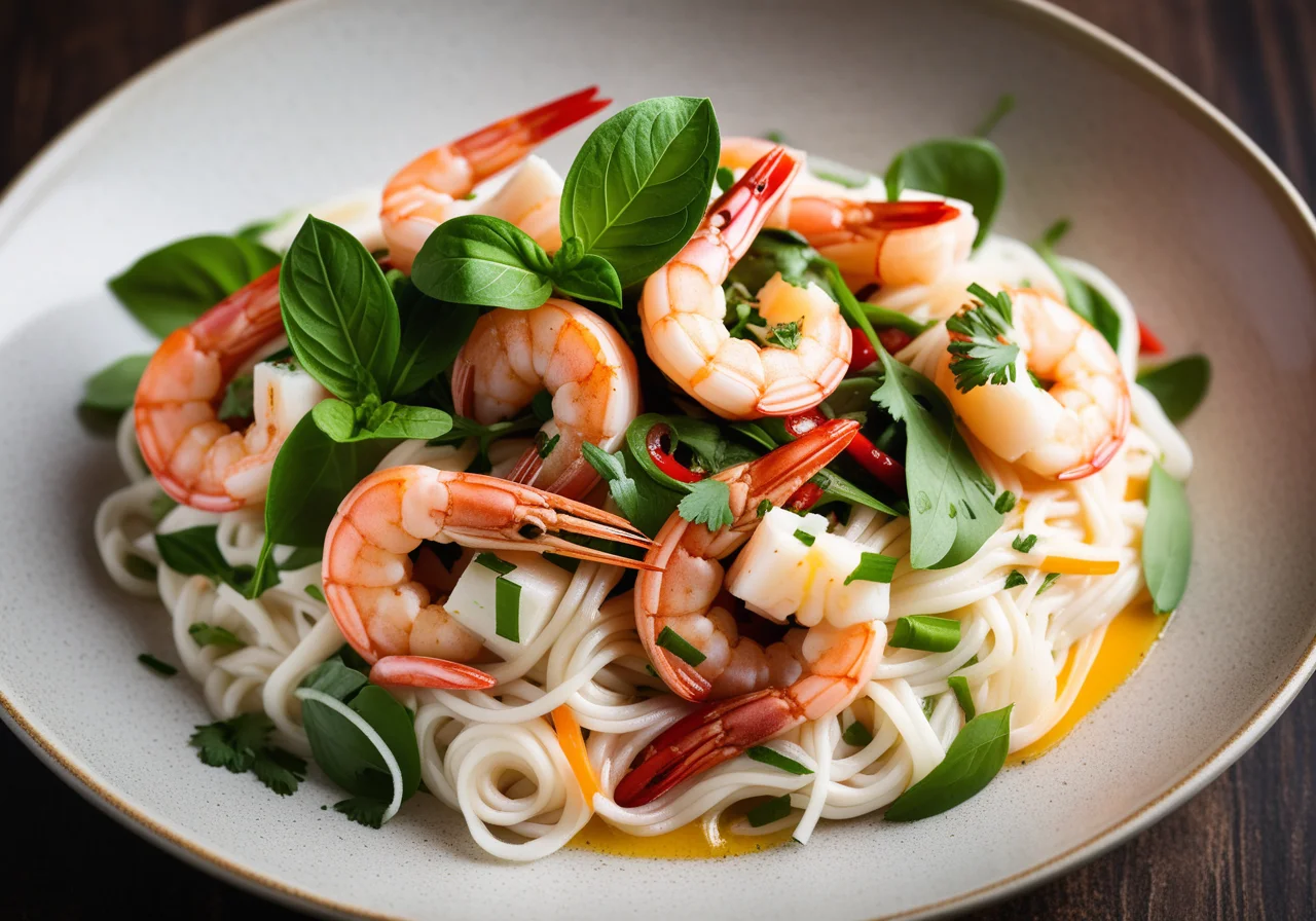 Rice Noodle Salad with Shrimp