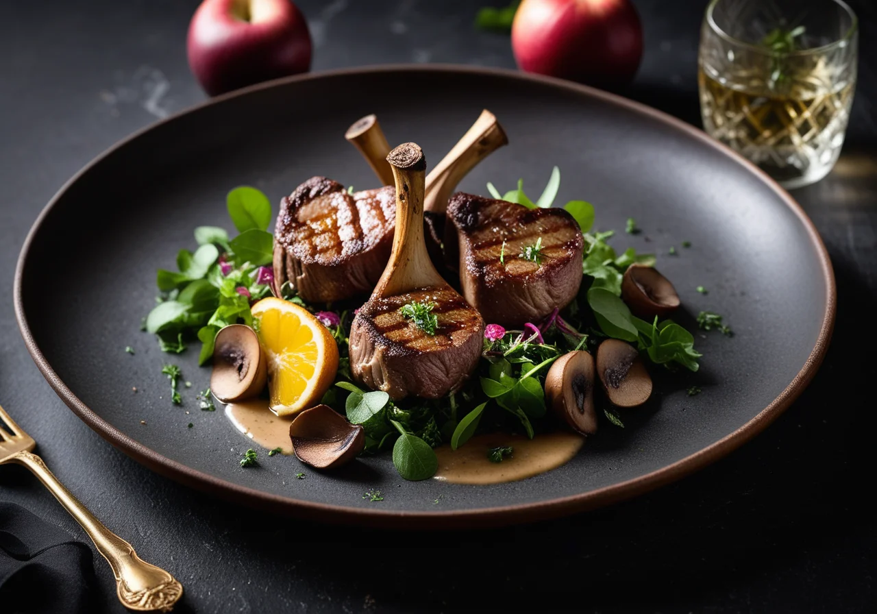 Lamb Chops with Mushrooms