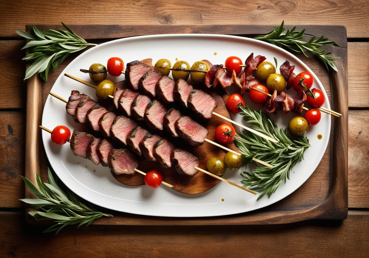 Grilled Liver & Bacon Skewers