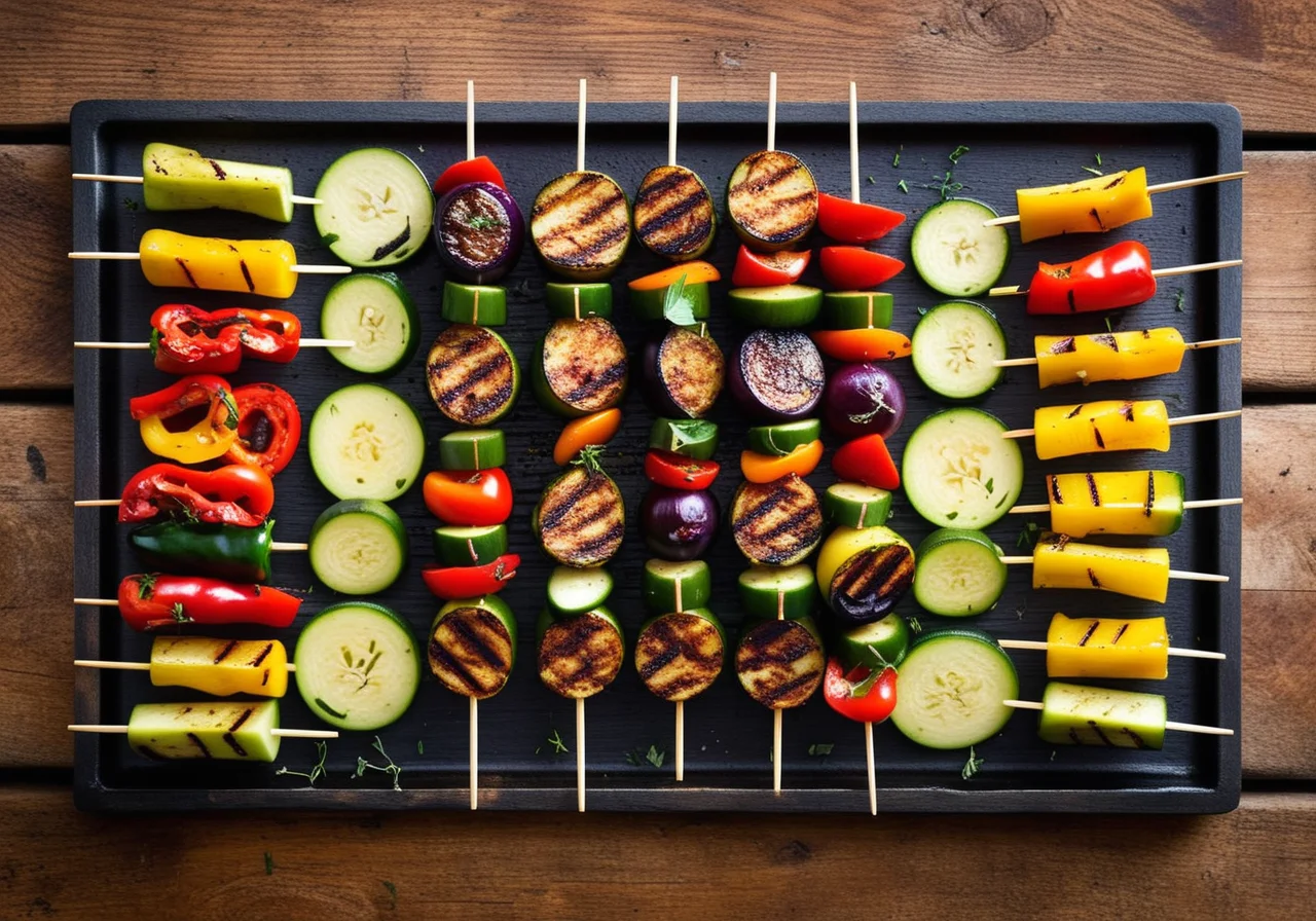 Colorful Vegetable Skewers
