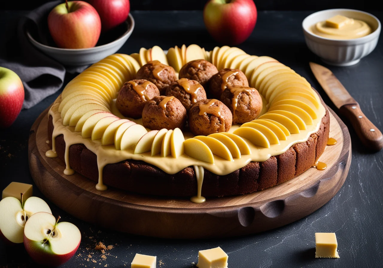 Meatball Cake with Apples