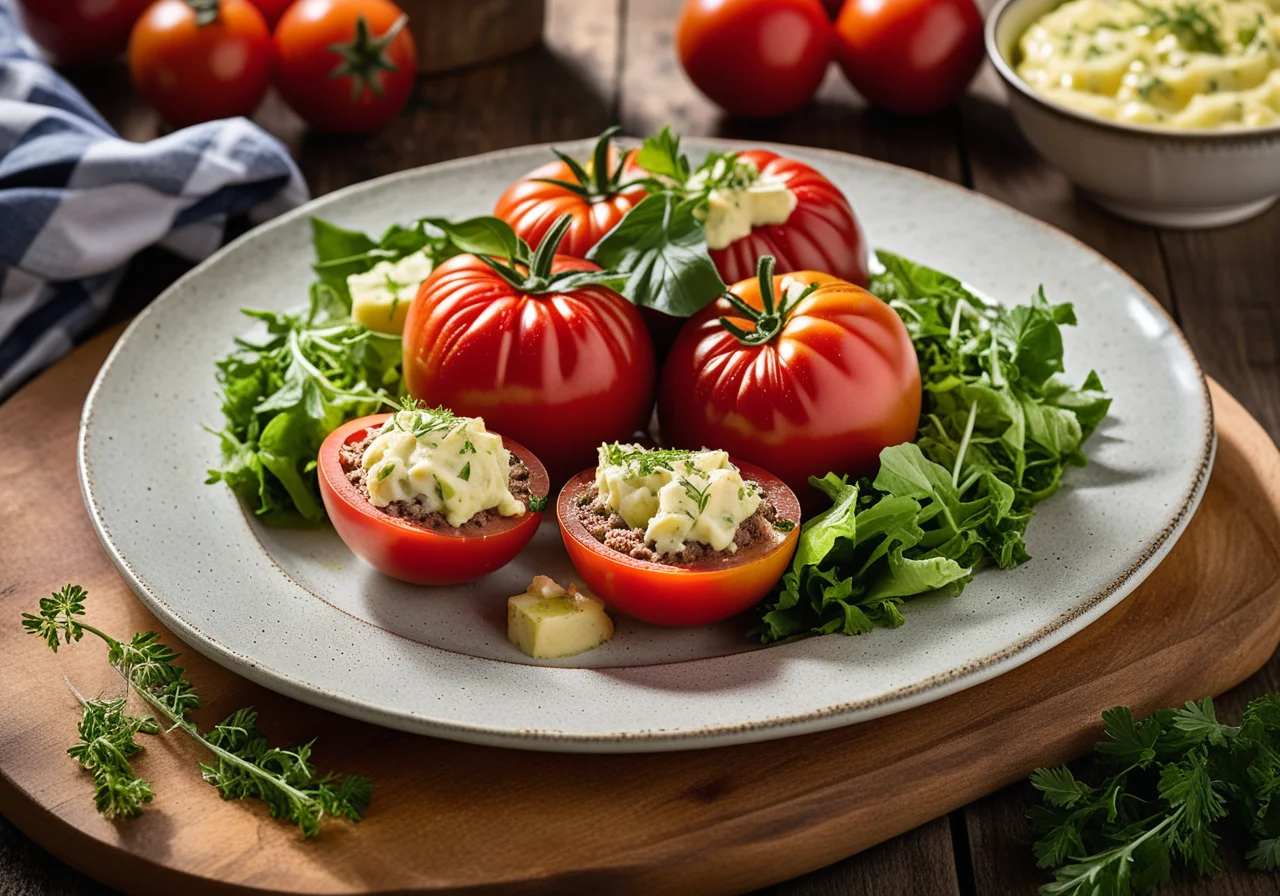 Stuffed Tomatoes with Potato Salad
