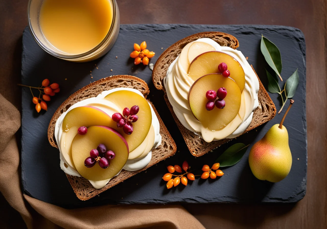 Fruit Quark with Sea Buckthorn Spread