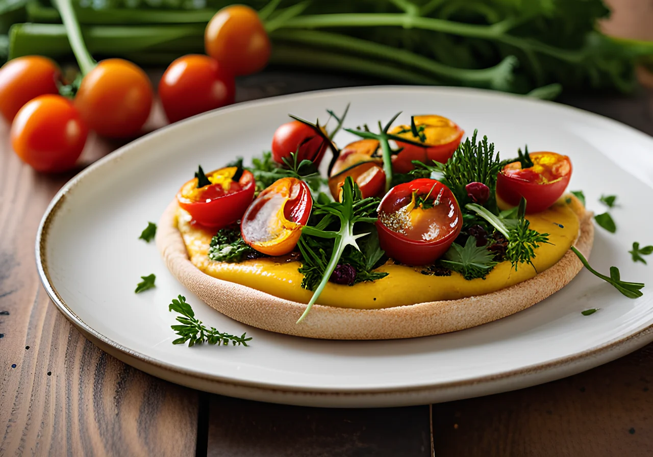 Beetroot Pizza with Goat Cheese and Tomatoes for the Thermomix®
