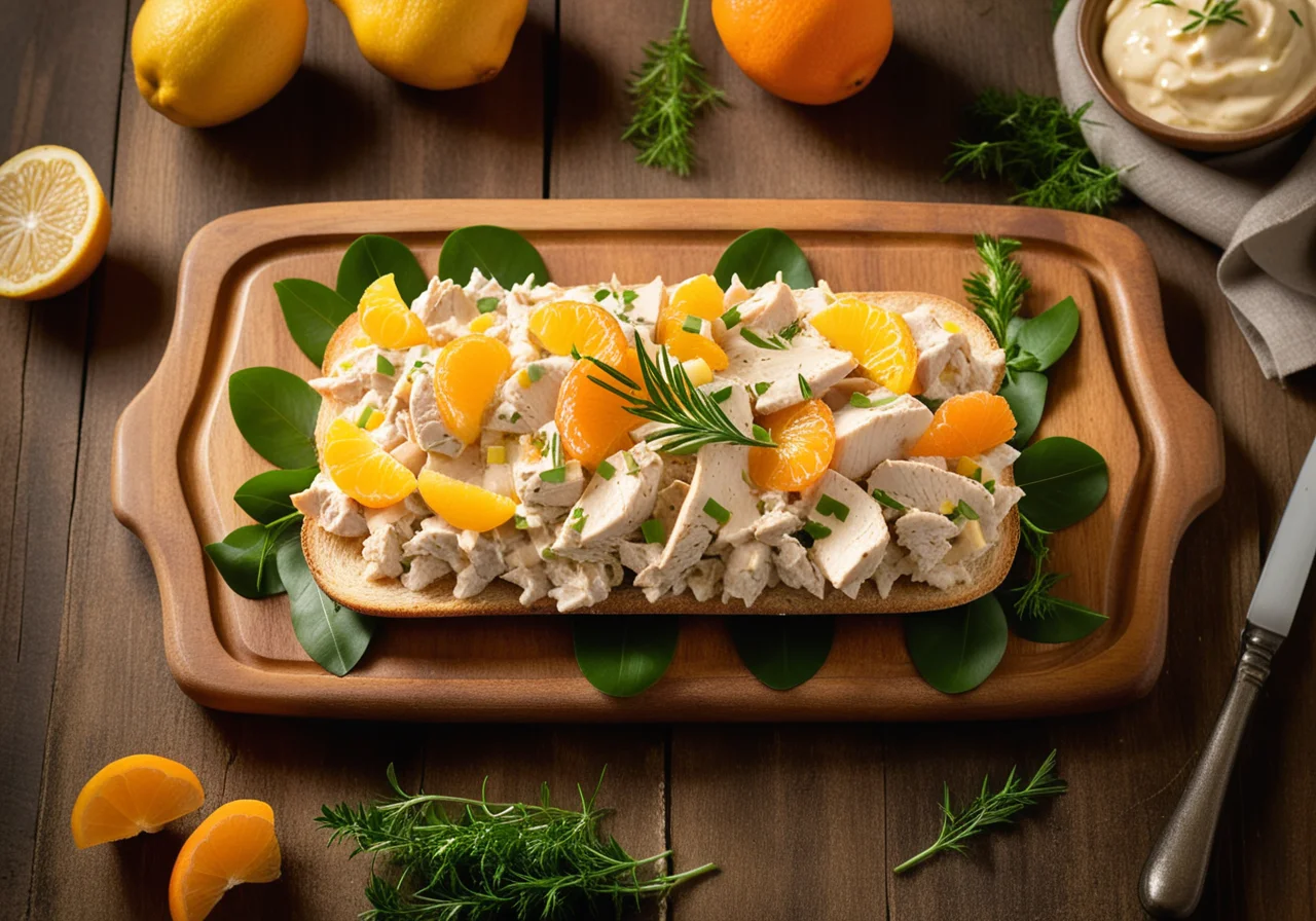 Bread with Chicken Salad Spread