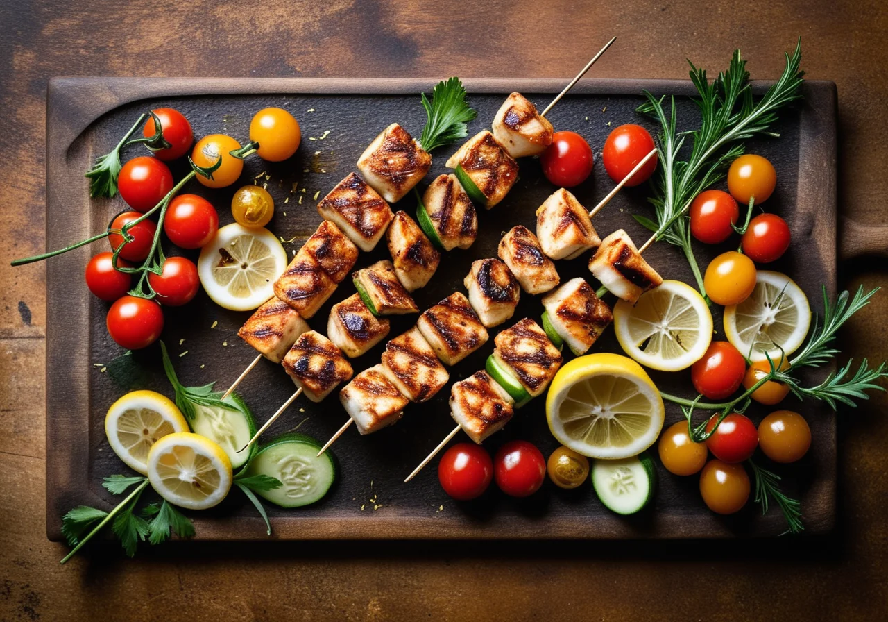 Grilled Fish Skewer