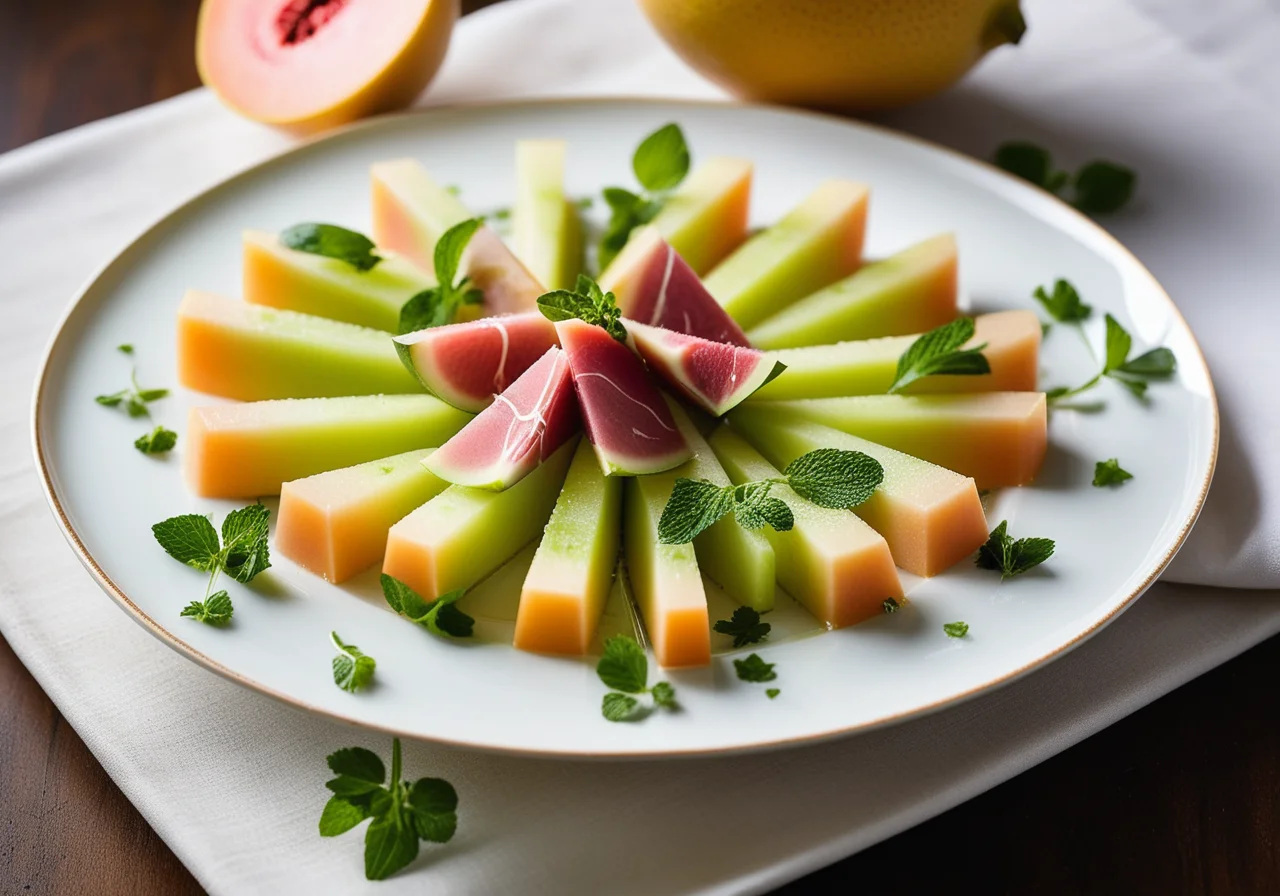 Melon Salad with Ham