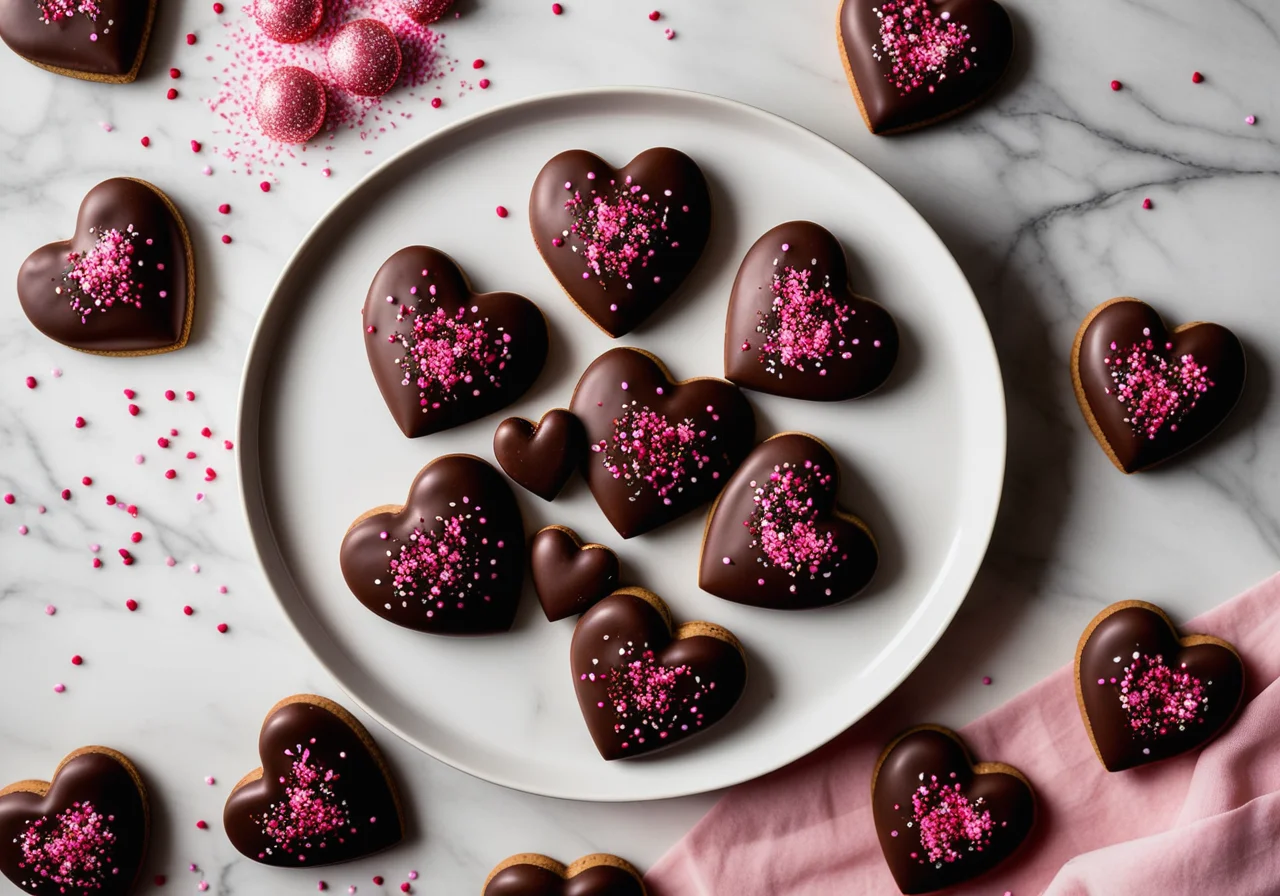 Heart-Shaped Chocolate Cookies