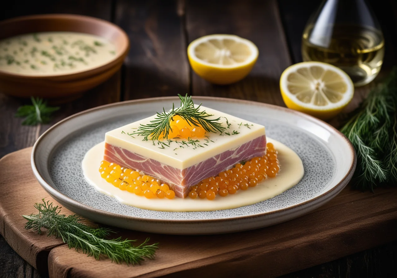 Wallerterrine with Trout Caviar
