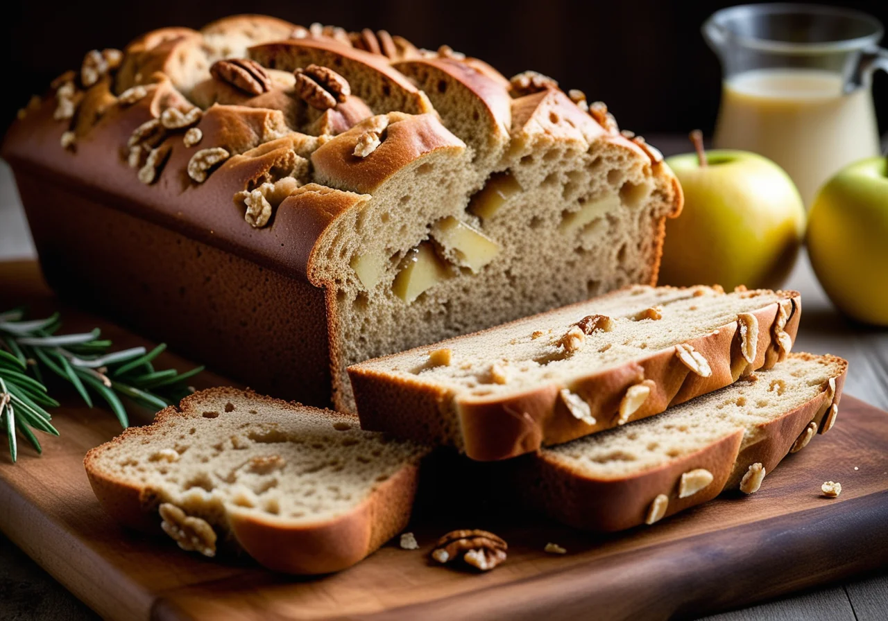 Juicy Apple Walnut Bread
