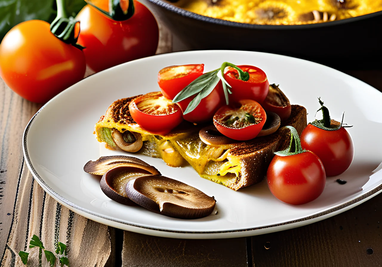 Tomato Mushroom Omelette