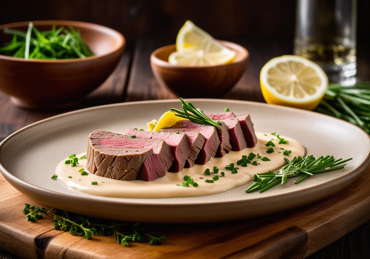 Beef Tongue with Madeira Sauce