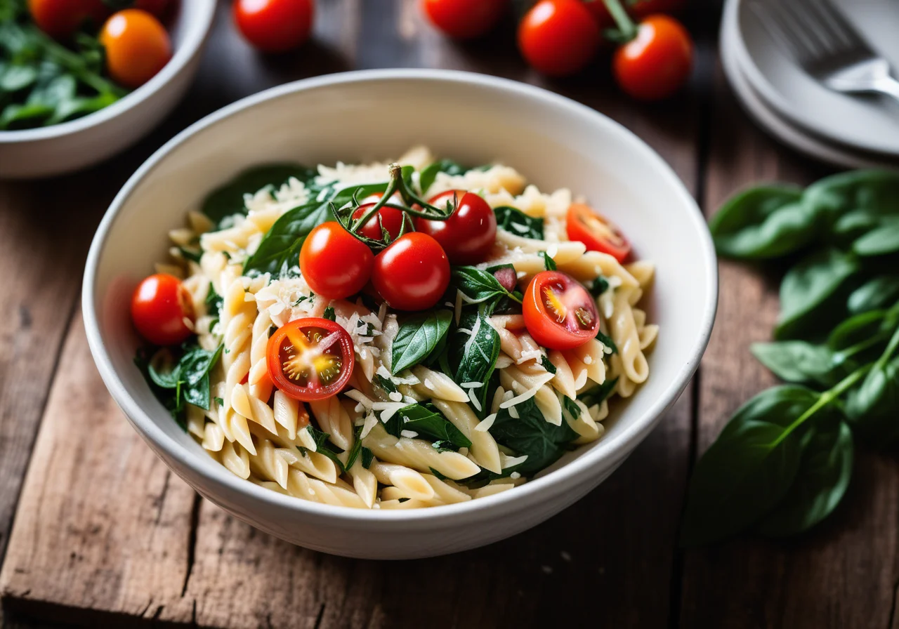 Lightning Orzo Pasta with Spinach