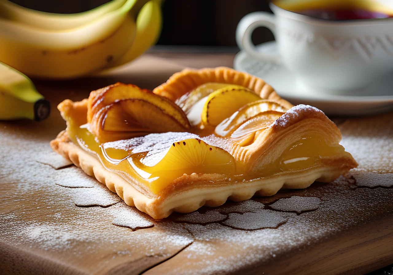 Banana Tart with Puff Pastry