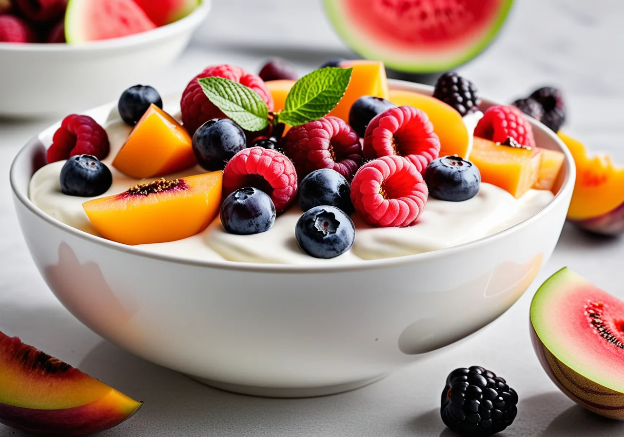 Yogurt with Fruit Salad