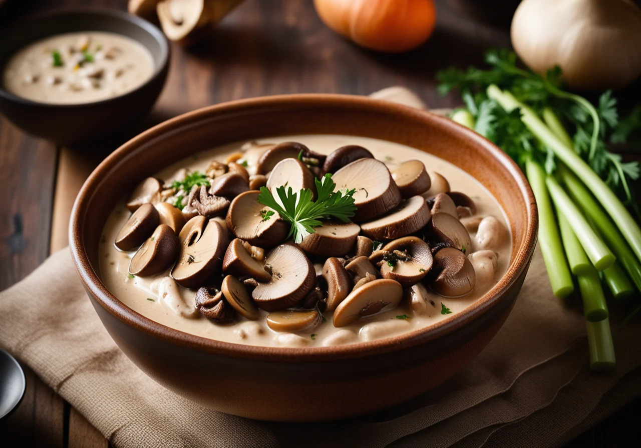 Mushroom Duck Ragout with Onions