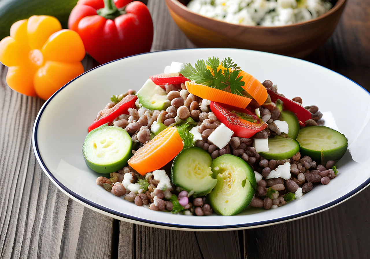 Potato Lentil Salad with Zucchini