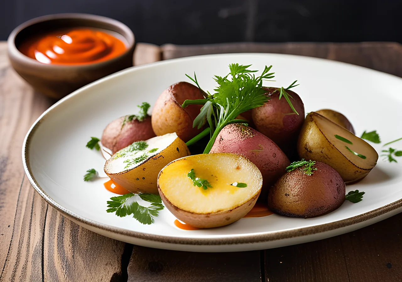 Potatoes with Salt Crust and Mojosauces