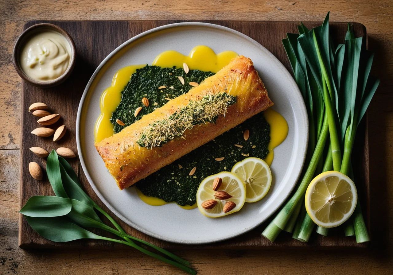 Trout in Wild Garlic Crust