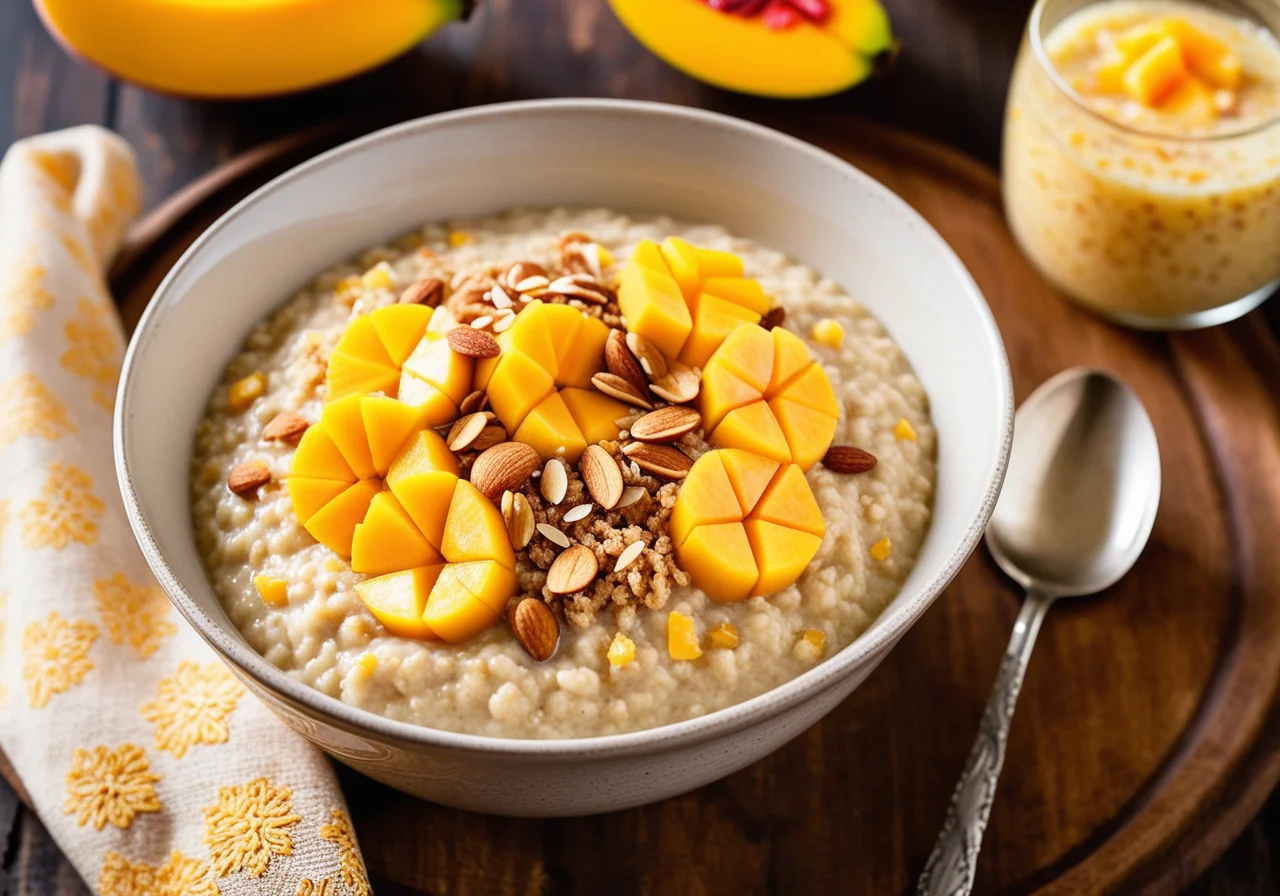 Banana Almond Porridge with Bulgur