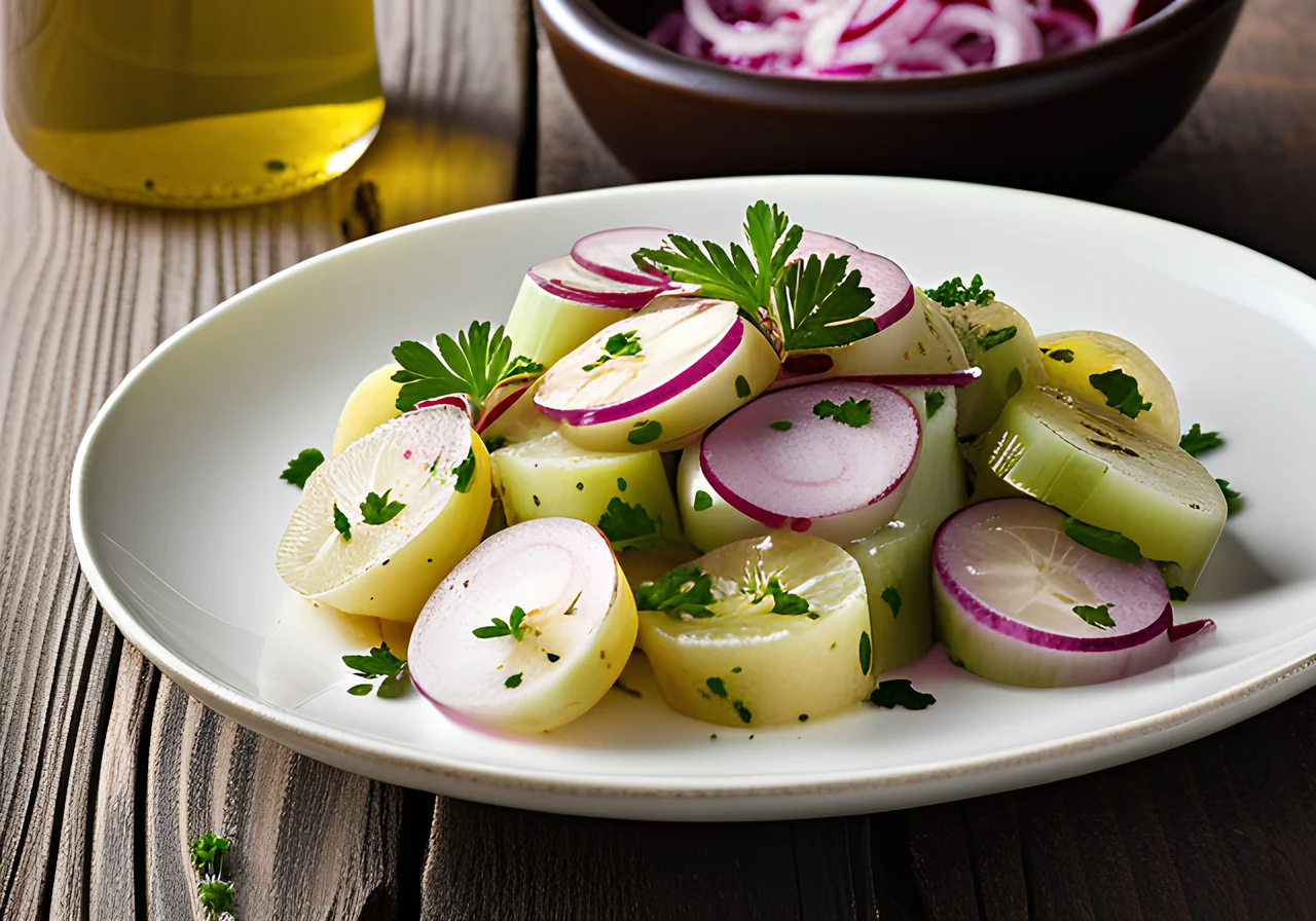 Potato Salad with Pickles and Onions