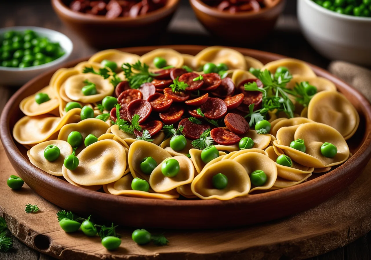 Tortellini Tortilla with Chorizo