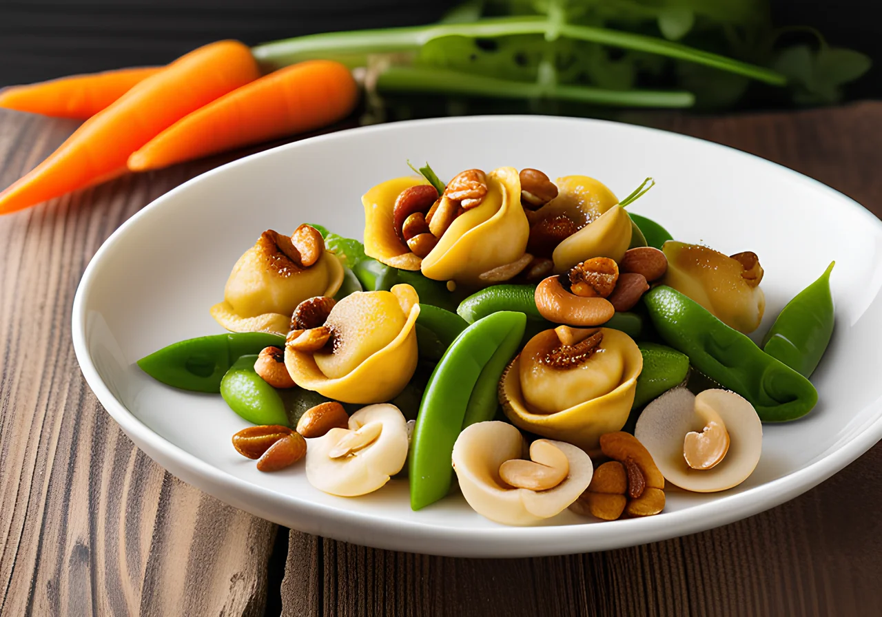 Tortellini with Asian Vegetables and Cashews