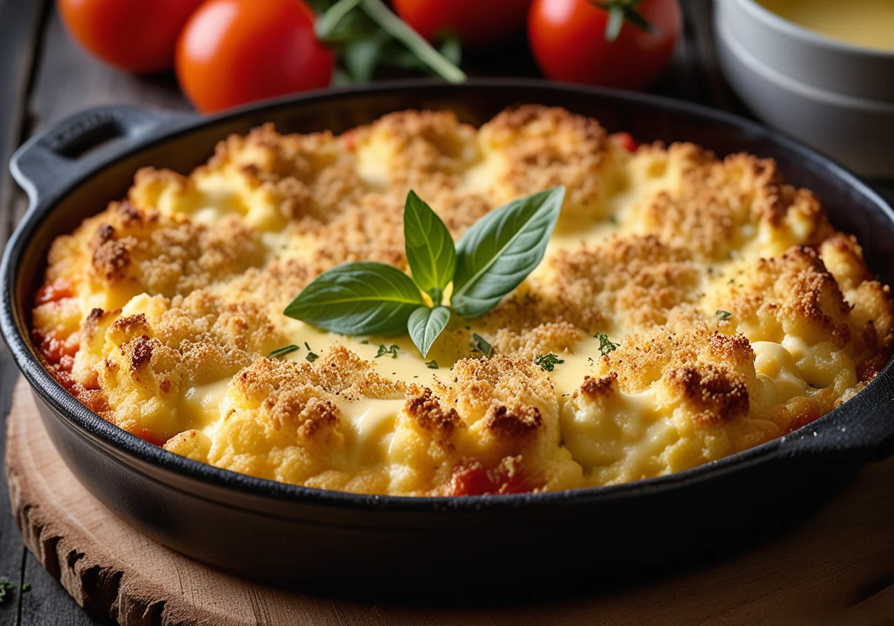 Cauliflower Gratin with Tomatoes