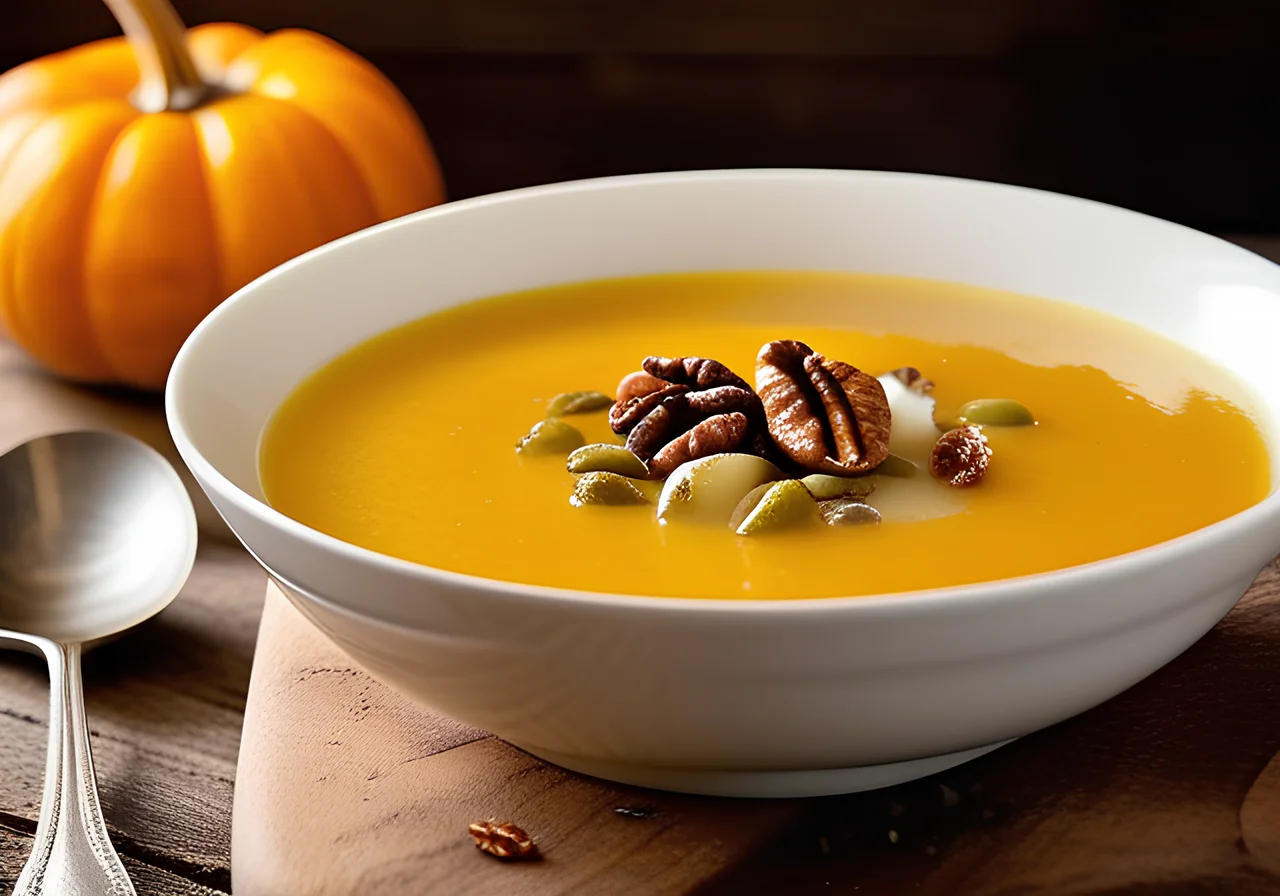Pumpkin Apple Soup with Ginger