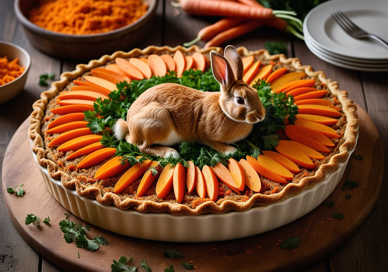Savory Rabbit and Carrot Pie