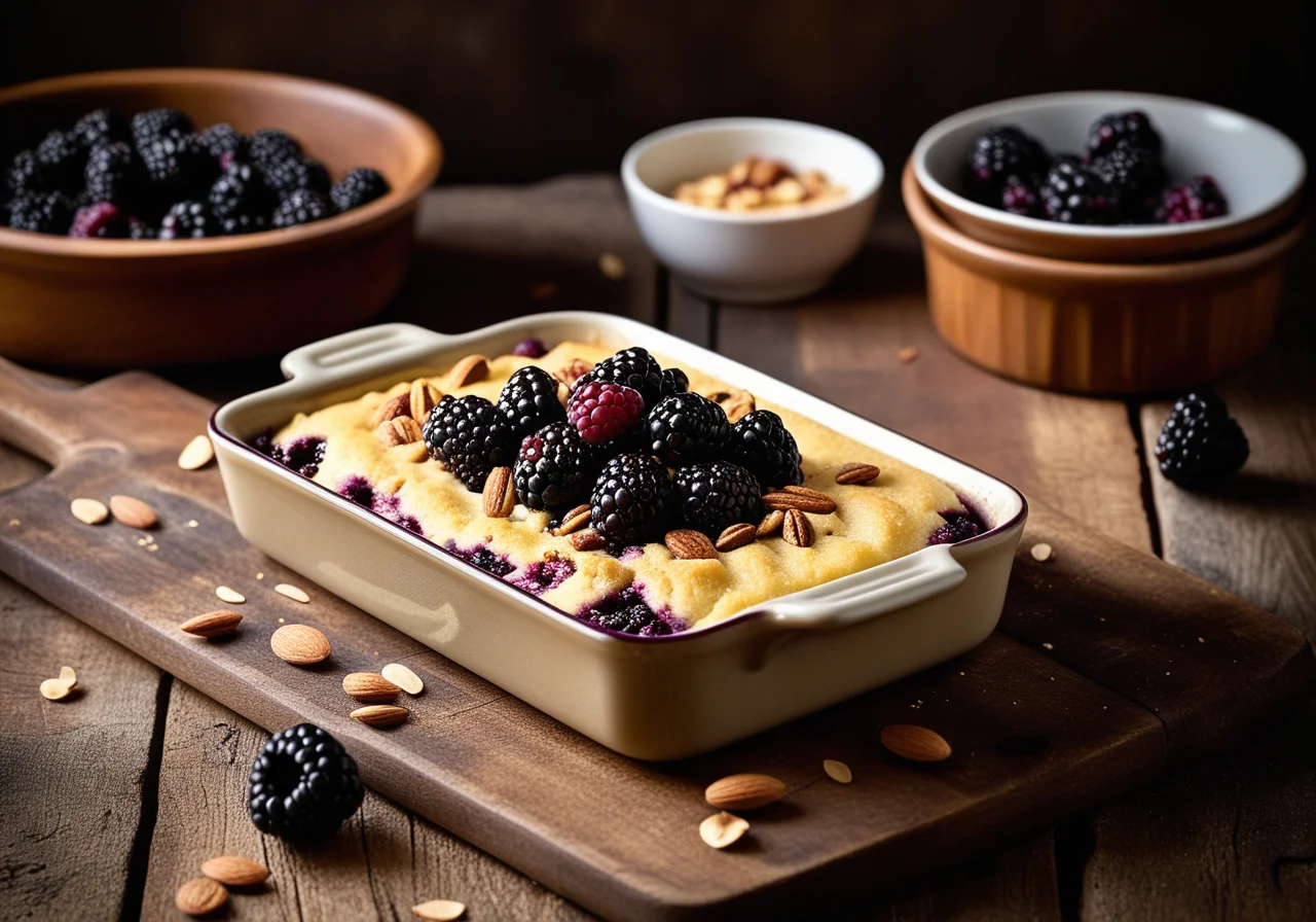 Blackberry Semolina Casserole