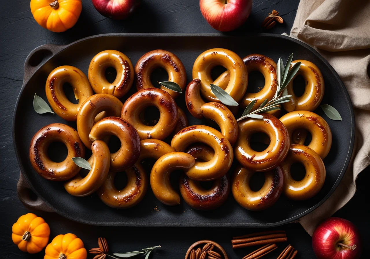 Bratwürste mit Apfel