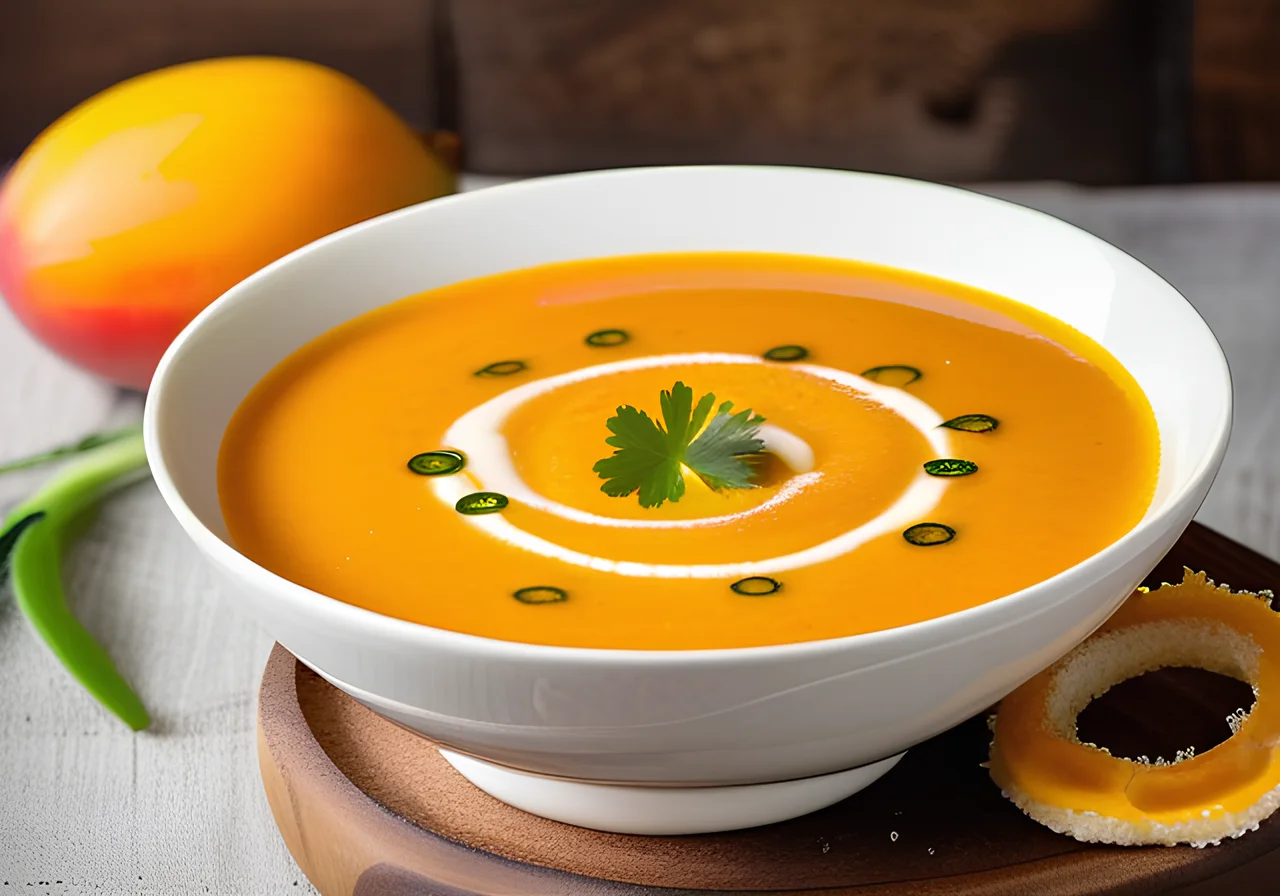 Carrot Soup with Mango