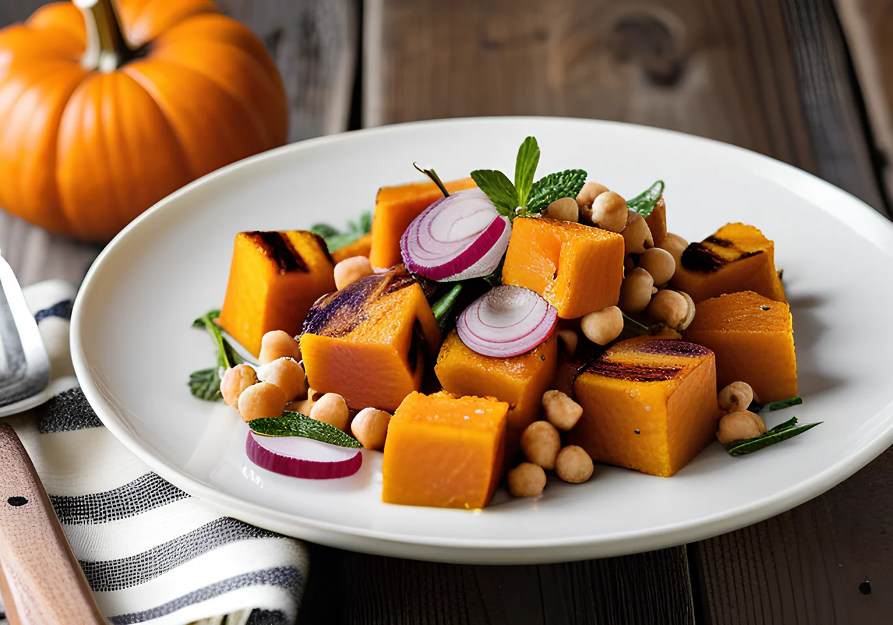 Warm Pumpkin and Chickpea Salad