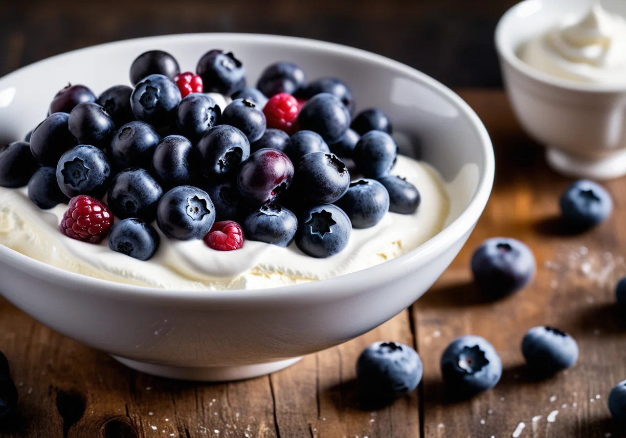 Blueberries with Cream