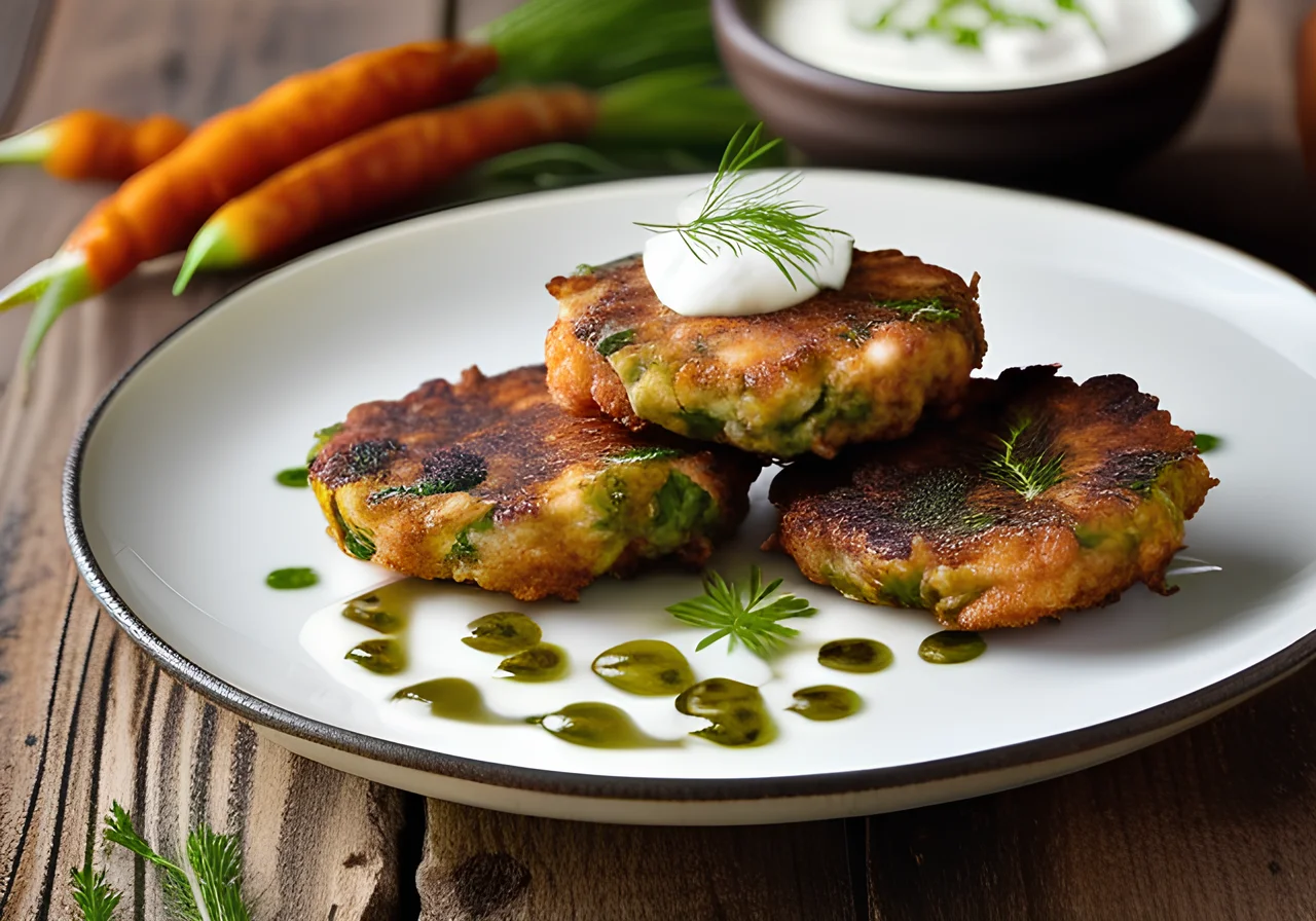Feta Zucchini Fritters with Yogurt Dip