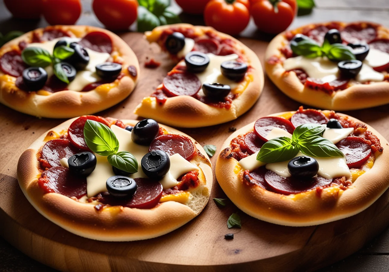 Small Salami Pizzas