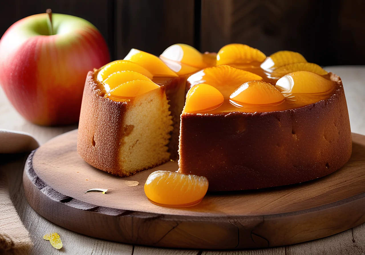 Apple Cake with Orange Marmalade