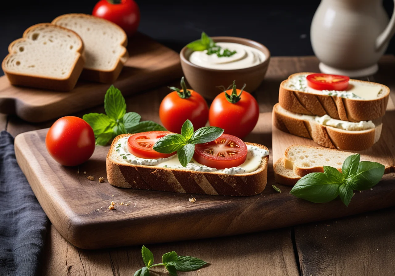 Sheep Cheese Sandwich