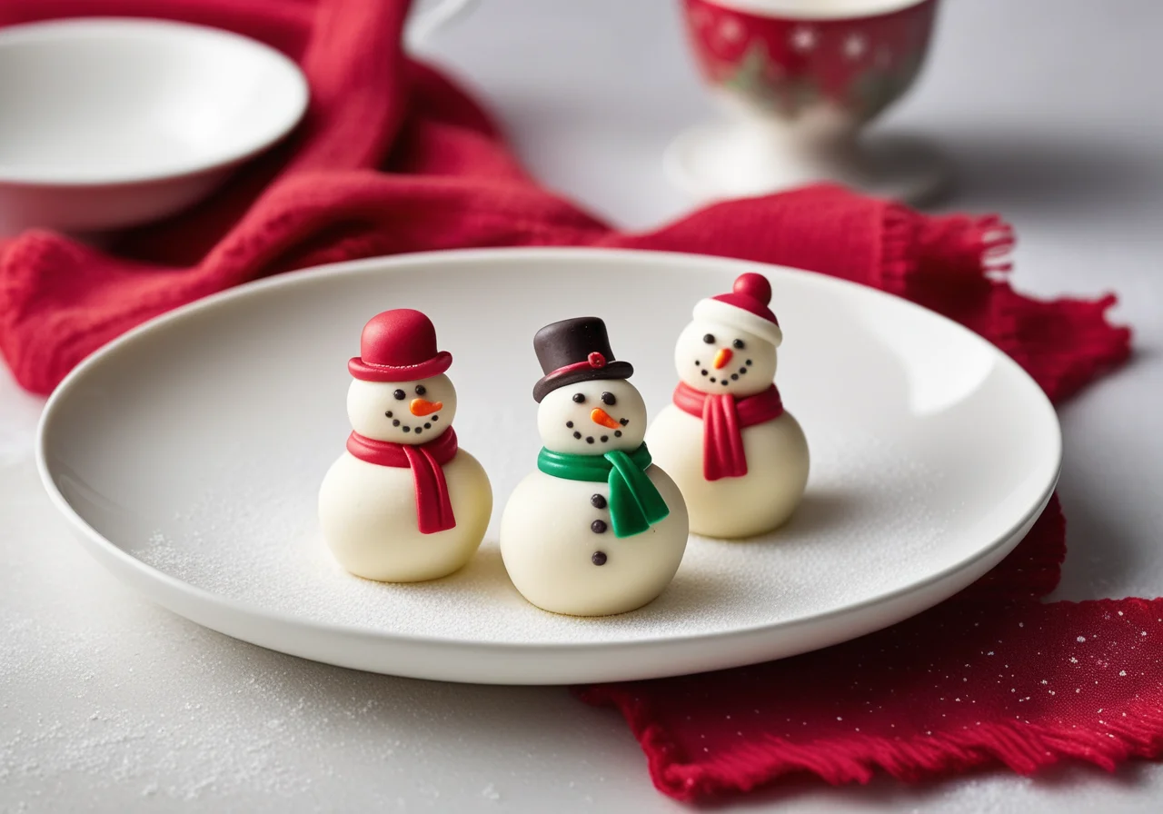 Marzipan Snowmen