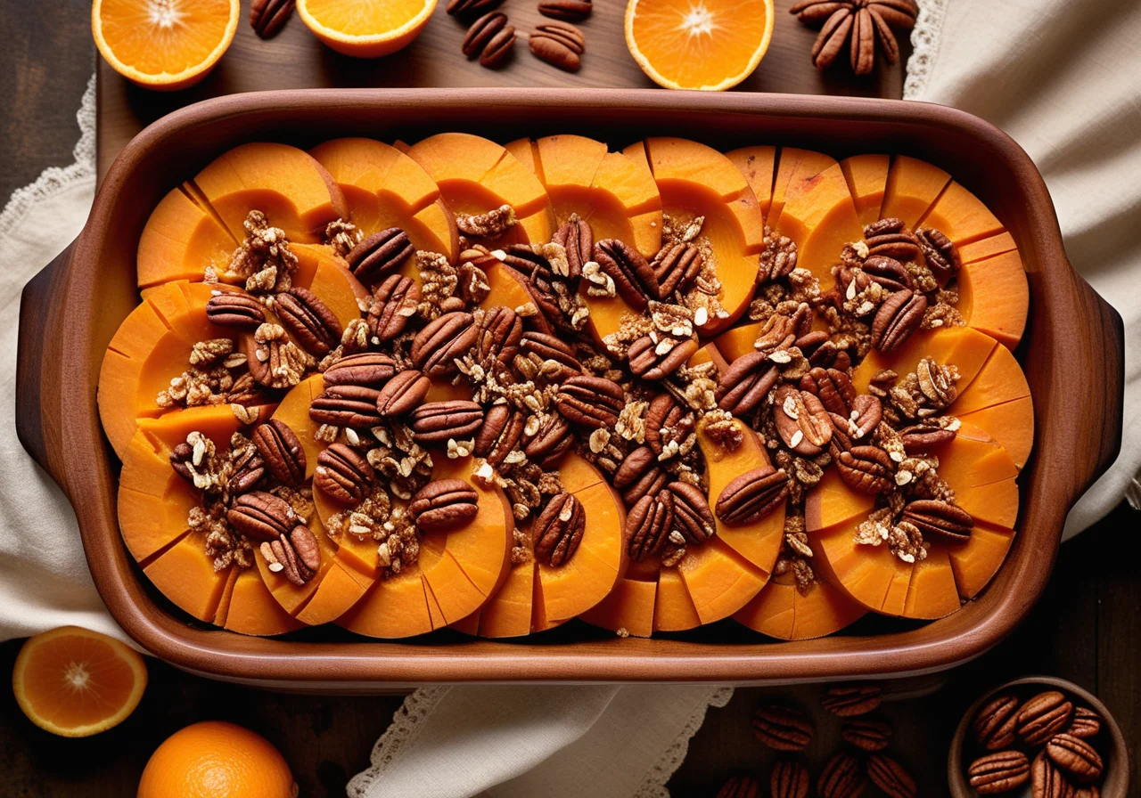Sweet Potato Casserole with Pecans