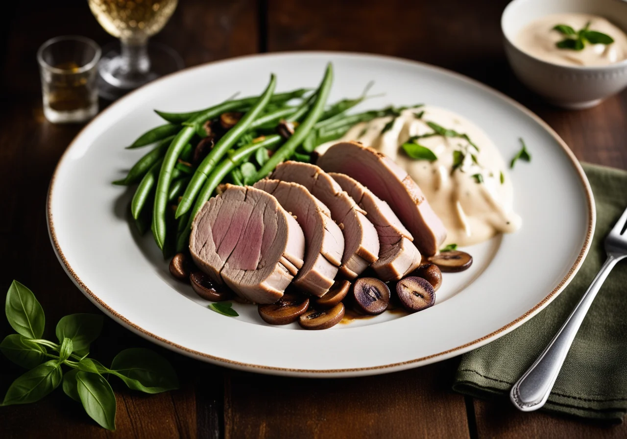 Sautéed Pork Fillet with Beans