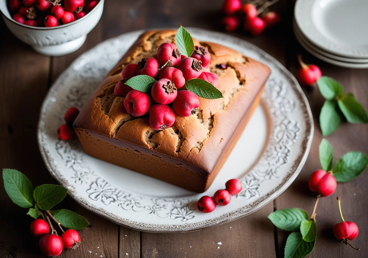 Quince Bread with Rose Hips