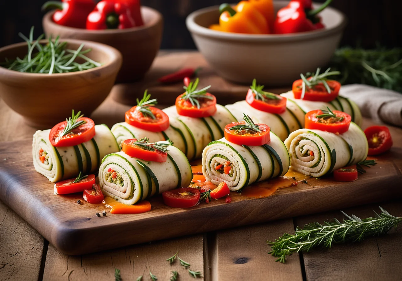 Turkey Roulades with Vegetable Filling
