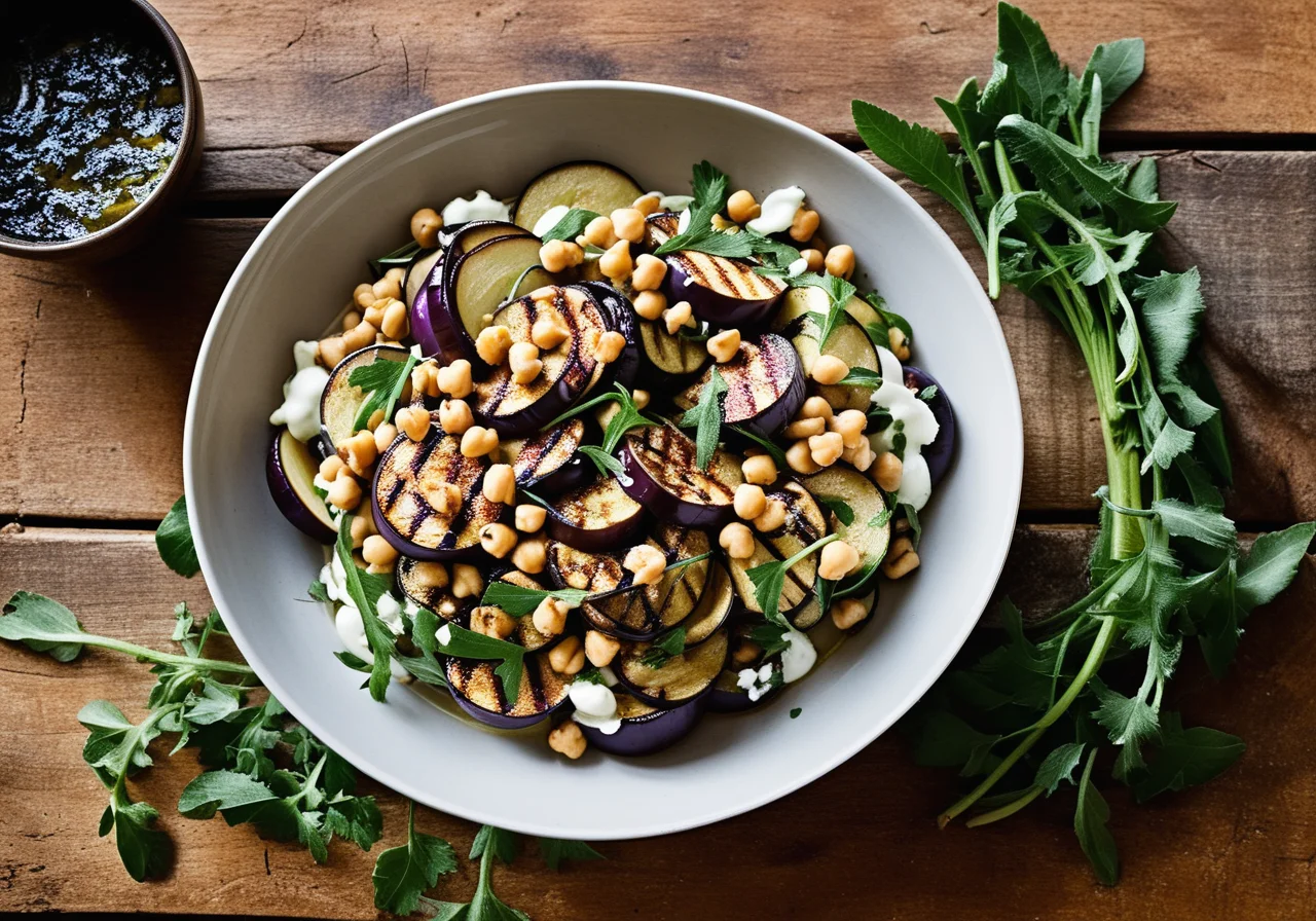 Grilled Eggplant Salad