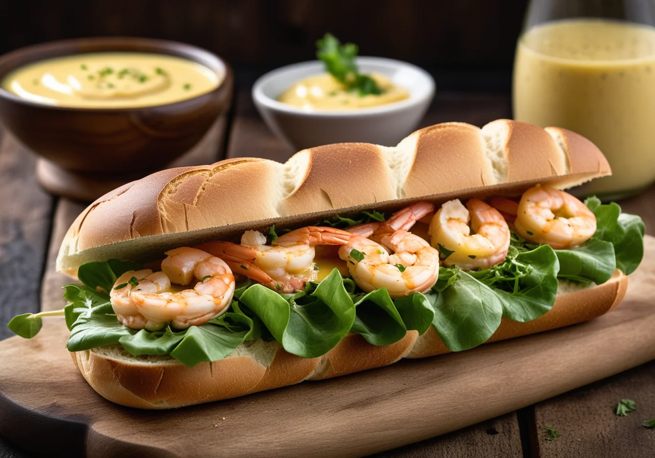 Ciabatta with Curry Shrimp